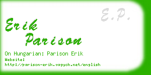 erik parison business card